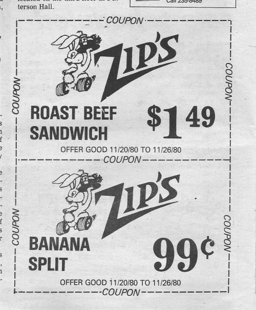 Zip's Drive-In Coupon